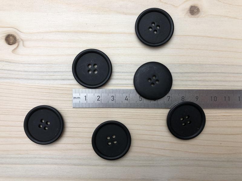 Bio Knopf 4 Loch Schwarz