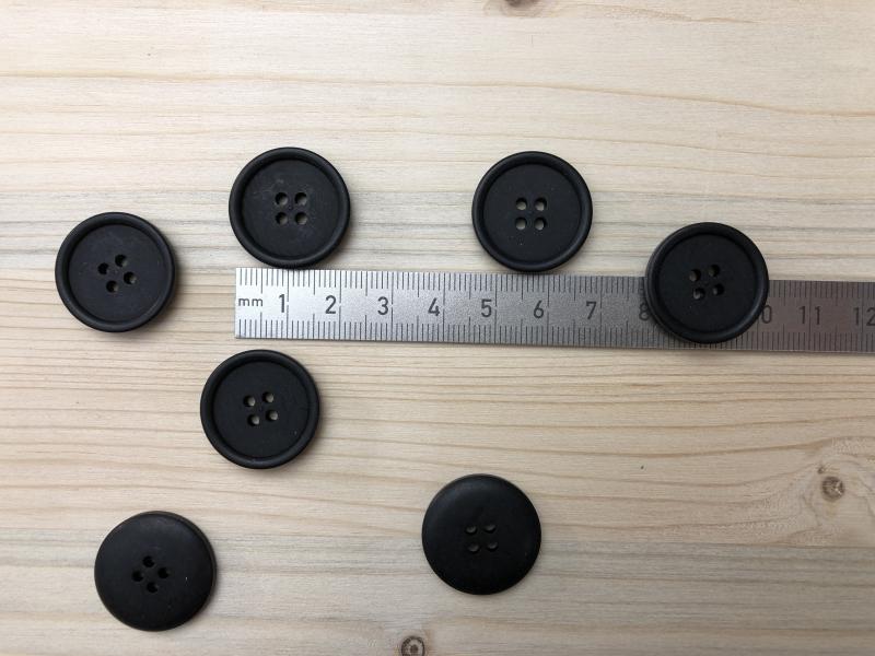 Bio Knopf 4 Loch Schwarz