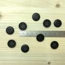 Bio Knopf 4 Loch Schwarz