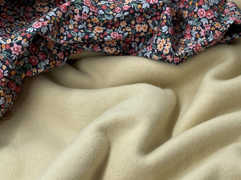 Bio Fleece Baumwolle rauch gelb