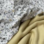 Bio Fleece Baumwolle rauch gelb