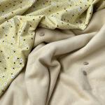 Bio Fleece Baumwolle rauch gelb