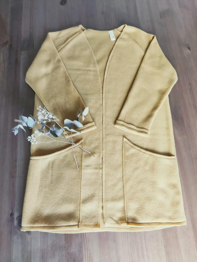 Bio Fleece Baumwolle rauch gelb