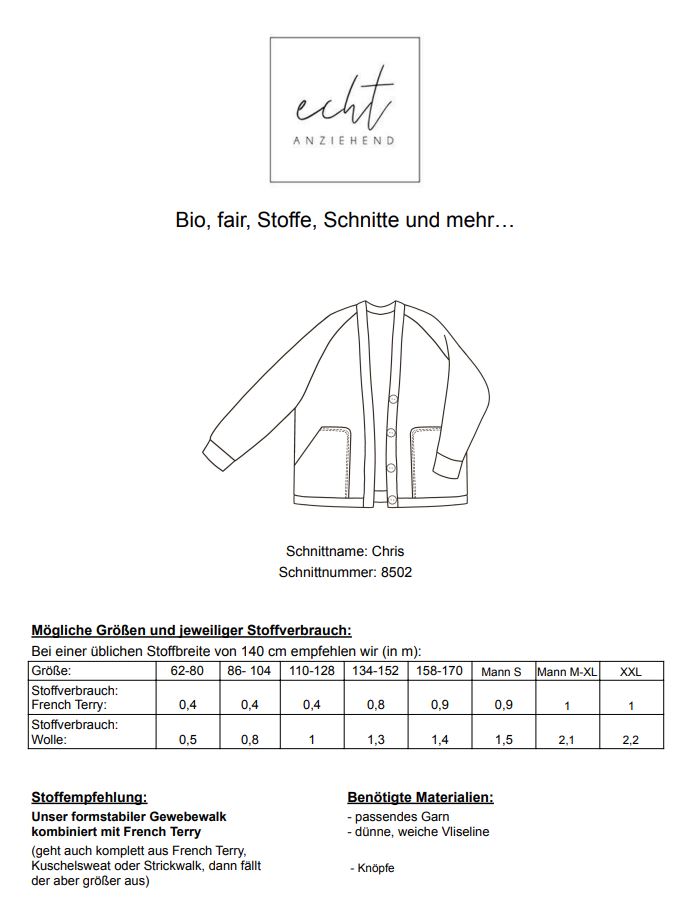 Cardigan Jacke Chris
