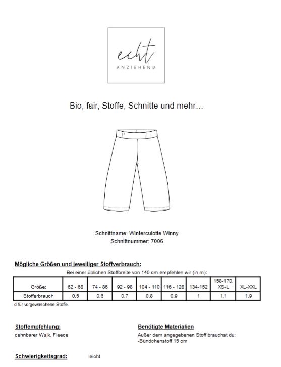Winny warme Culotte